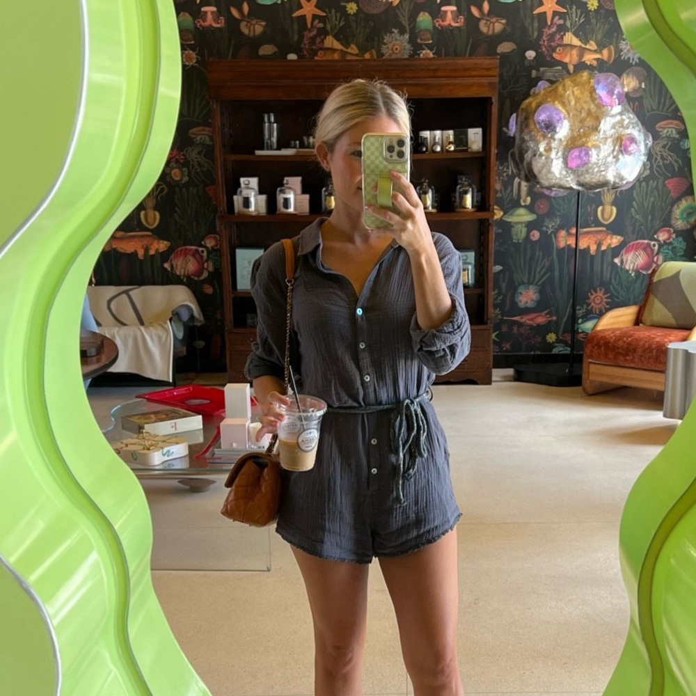 Heartloom Charcoal Romper